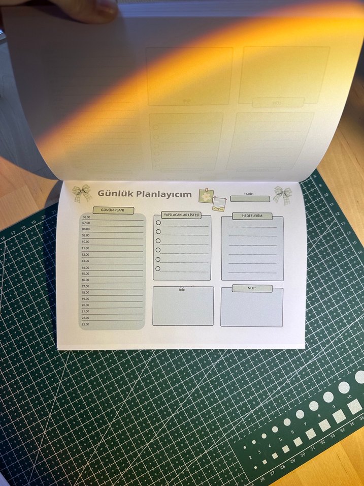 Günlük Planlayıcı Not Defteri Yeşil - Görsel 2