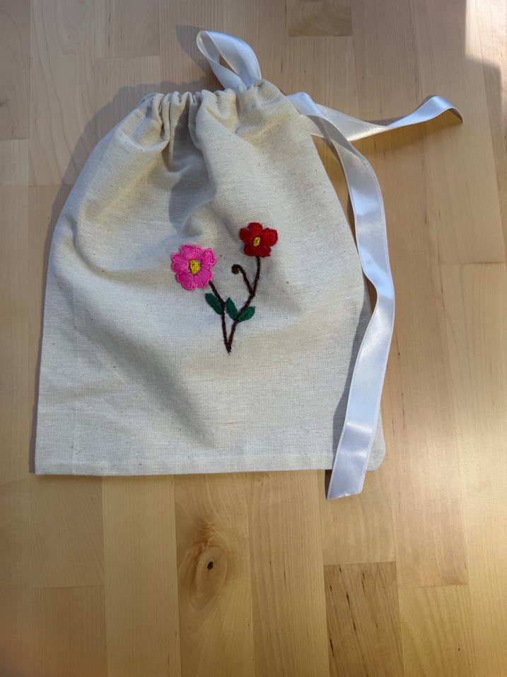 Nakışlı Bohem Keten Kese Çantalar - Görsel 4