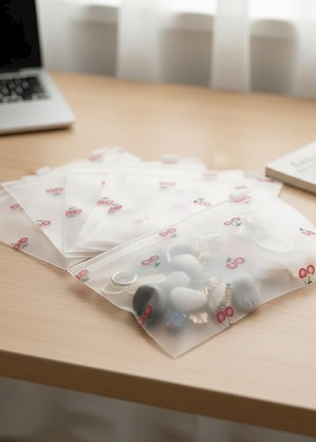 3 adet Kiraz desenli mini fermuarlı cüzdan - Görsel 6