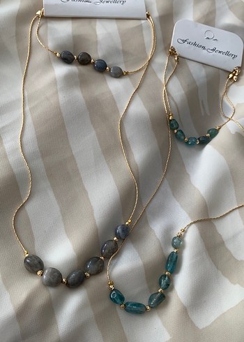 Doğal taş kolye bileklik - Görsel 7