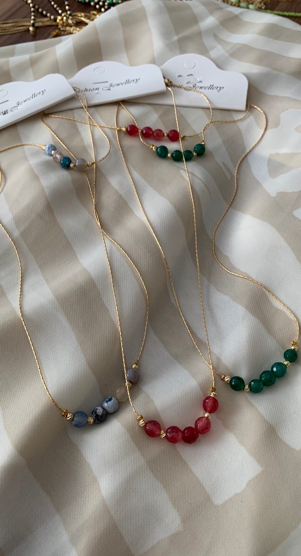 Doğal taş kolye bileklik - Görsel 3