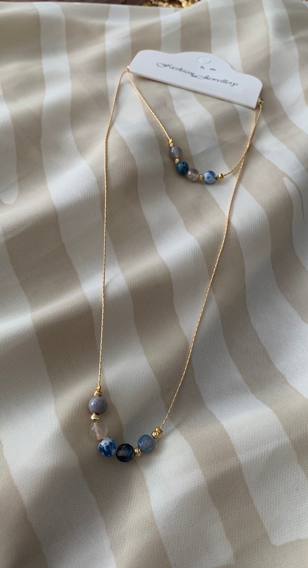 Doğal taş kolye bileklik - Görsel 2