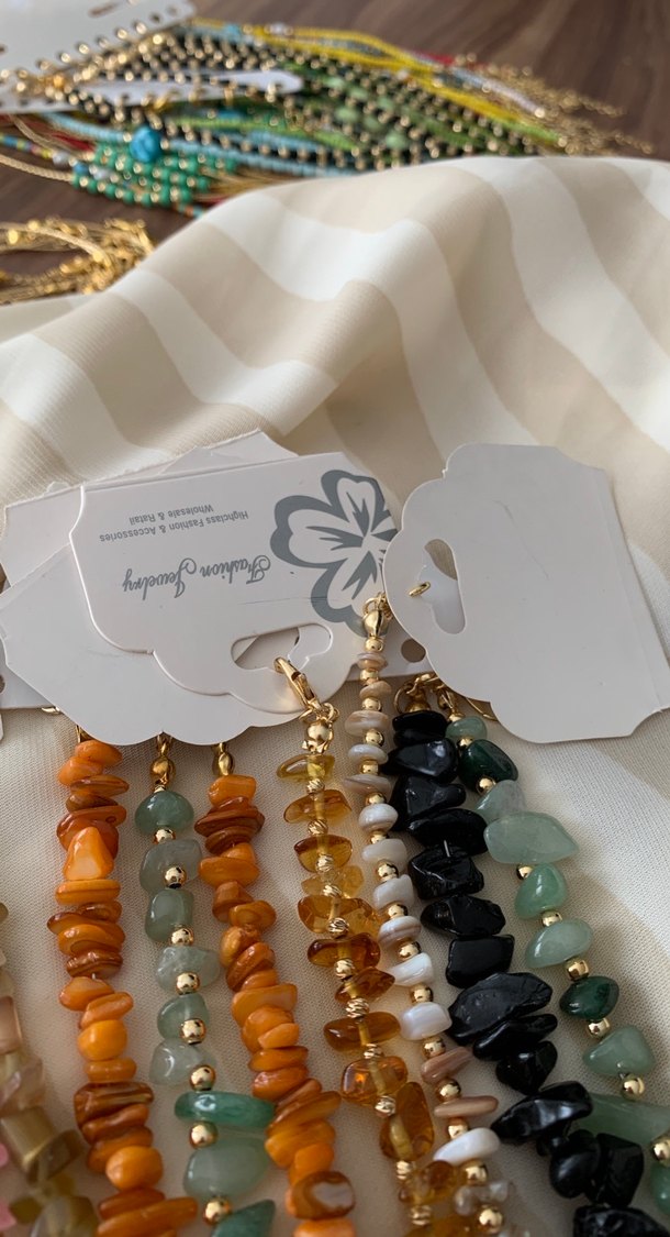 Kırık doğal taş bilekli - Görsel 5