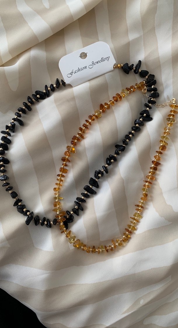 Bohem Tarzı Boncuklu Midi Kolye doğal taş - Görsel 2