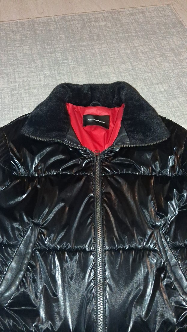 Siyah parlak mont - Görsel 5