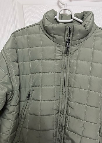 Gri Fermuarlı Kadın Kısa Mont - Görsel 2