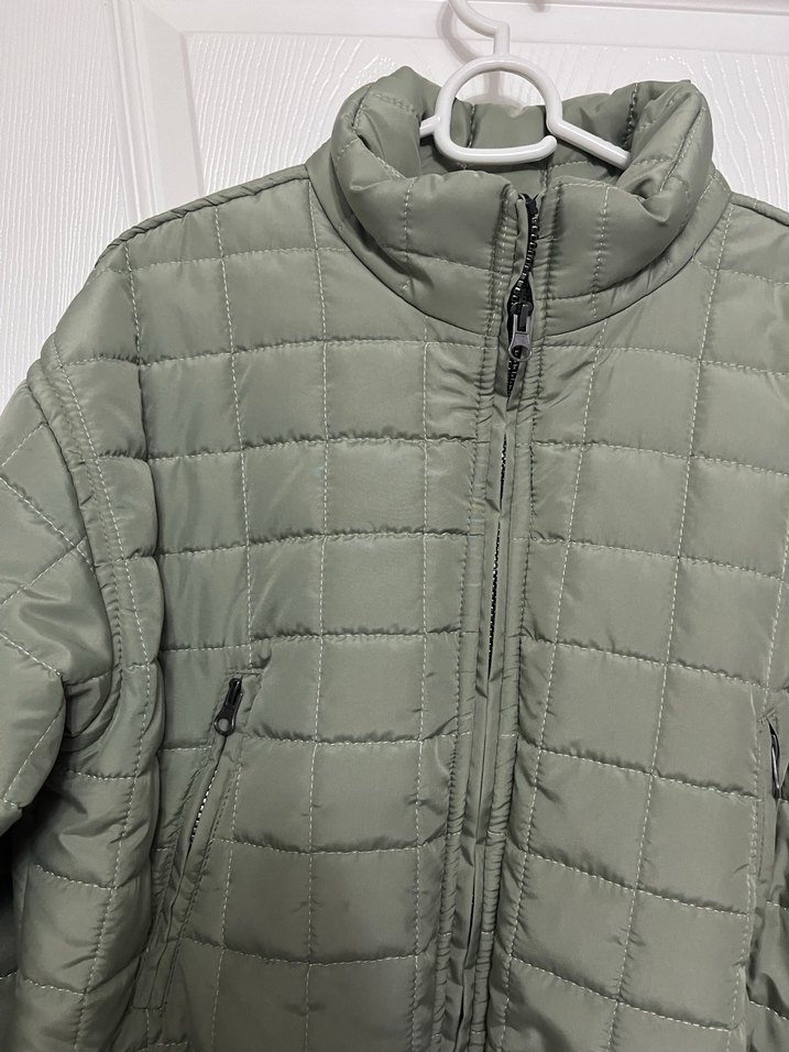 Gri Fermuarlı Kadın Kısa Mont - Görsel 2