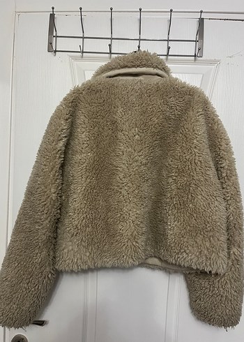 Bej Peluş Kadın Ceket - Görsel 4
