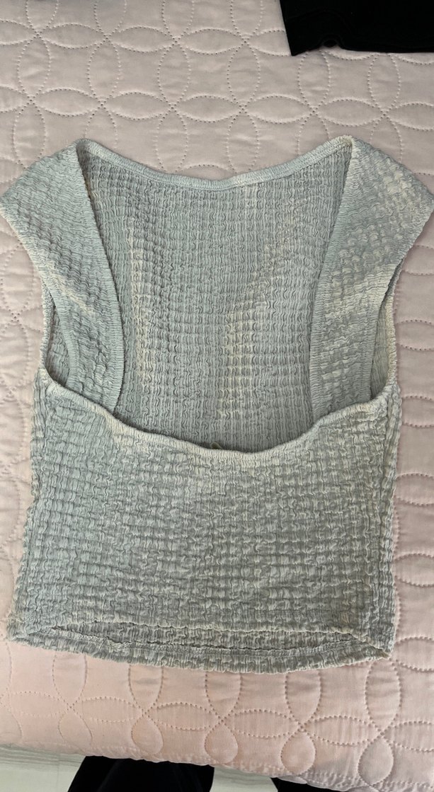 Kadın Gri Triko Kolsuz Bluz - Görsel 2