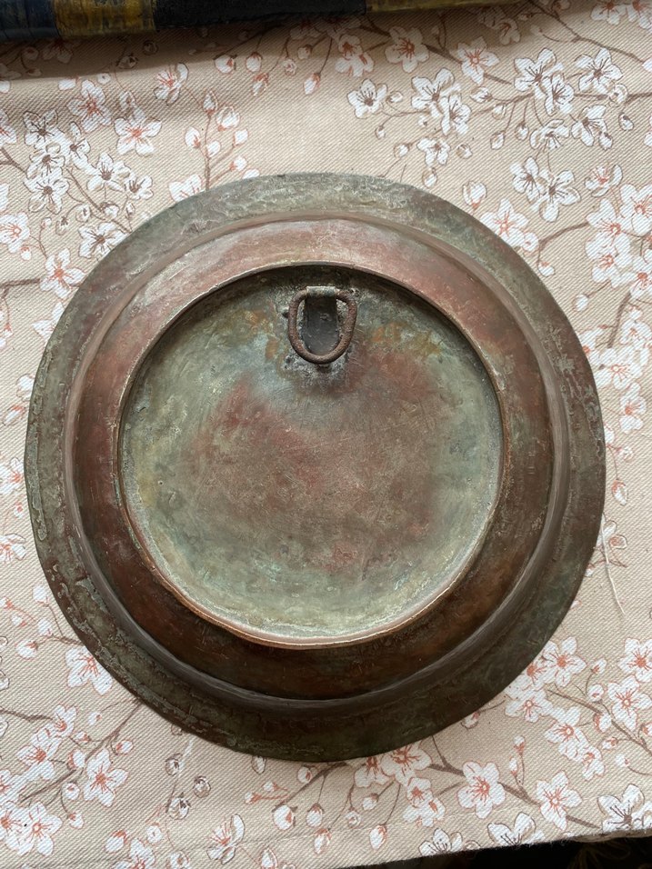 Osmanlı Dönemi Rumca Konstantinosa ait1904 yazılı bakır tabak - Görsel 3