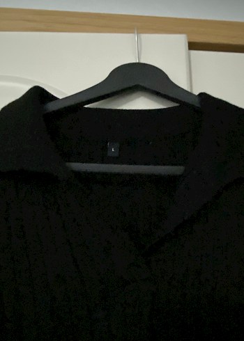 Siyah Uzun Kollu Uzun Elbise - Görsel 2