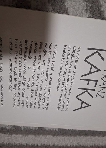 Franz Kafka Baba'ya mektup - Görsel 2