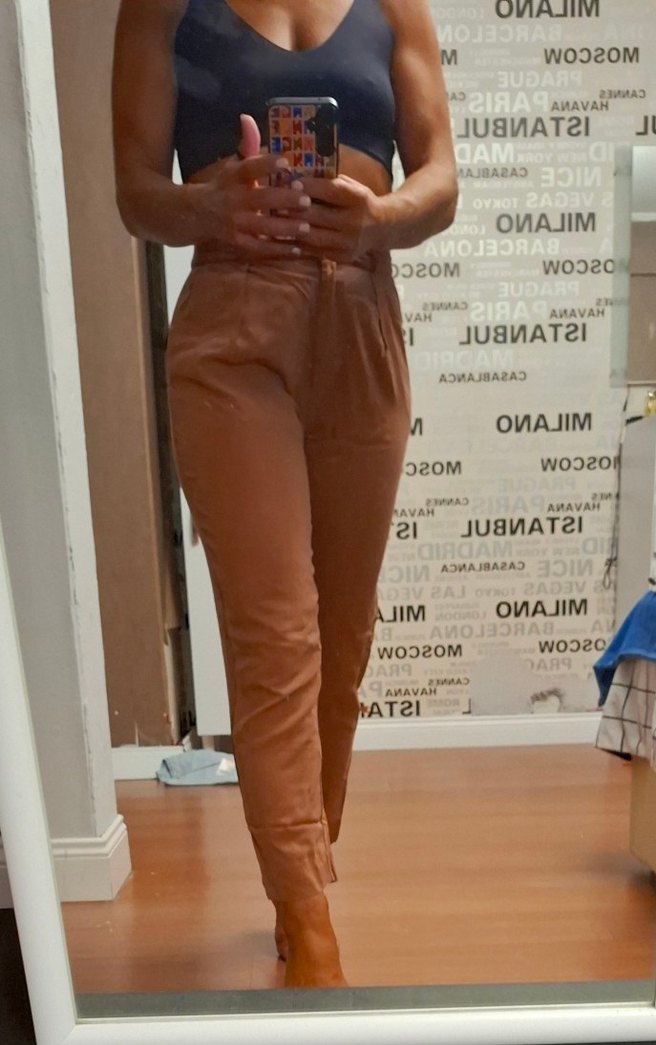 KAROL GÜLKURUSU HAVUÇ PANTALON - Görsel 2