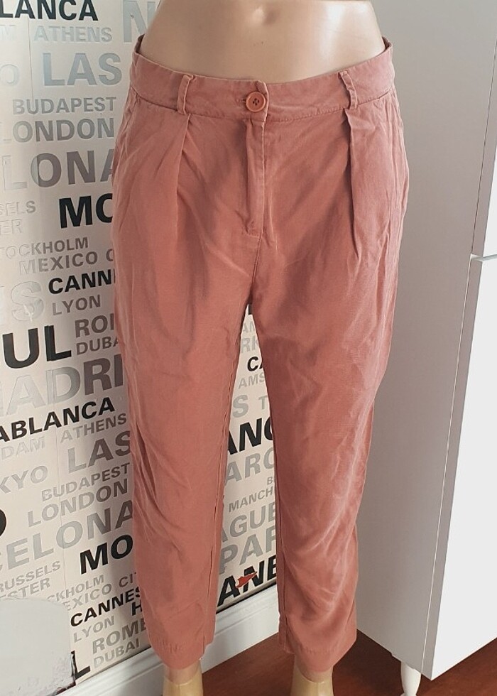 KAROL GÜLKURUSU HAVUÇ PANTALON - Görsel 5