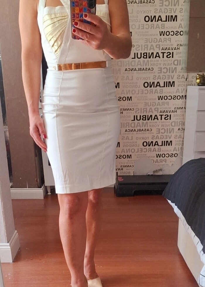 F&F KREM GECE ELBİSESİ - Görsel 2