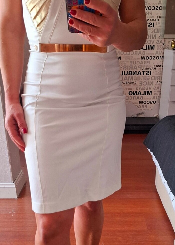 F&F KREM GECE ELBİSESİ - Görsel 4