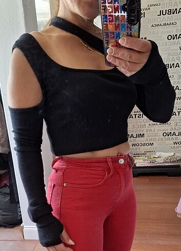CLUB SODA YAKA DETAY CROP