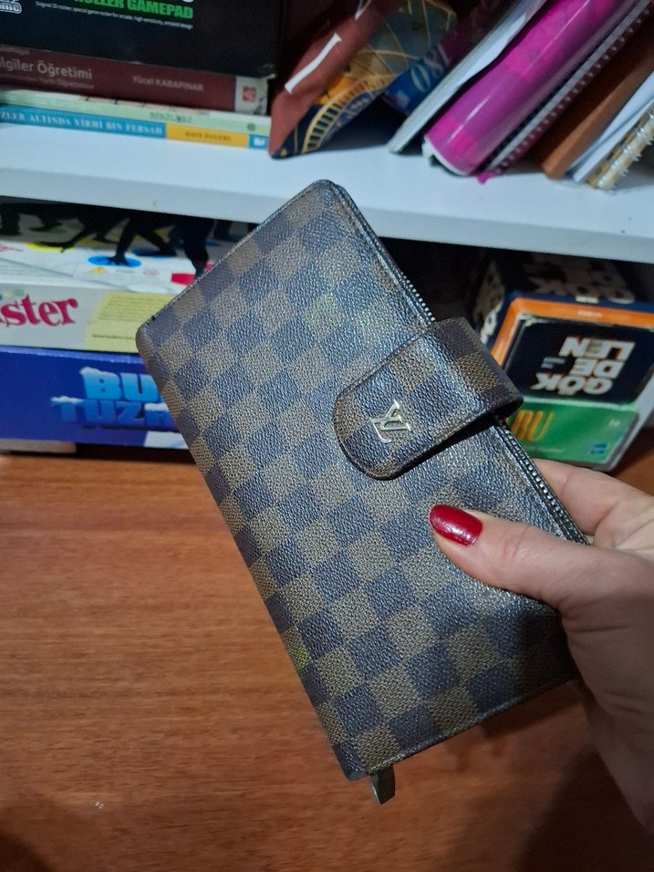 Kahverengi Deri Tokalı Kadın Cüzdanı - Görsel 5