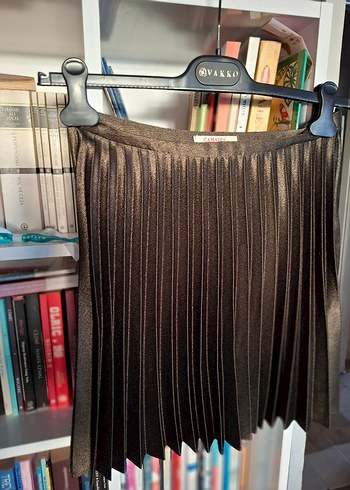 CAMATEU HAKİ PLİSE ETEK - Görsel 4