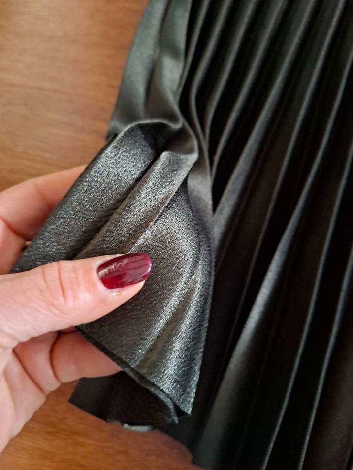 CAMATEU HAKİ PLİSE ETEK - Görsel 2