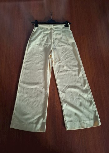 Bej Kadın Keten Rahat Kesim Pantolon - Görsel 5