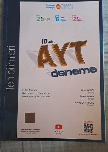 10 Adet AYT Fen Bilimleri Deneme Kitabı