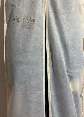 Mavi Drapeli Uzun Abiye Elbise SIFIR YENİ MODA - Görsel 2