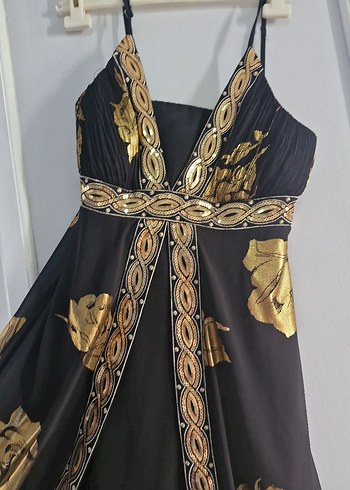 Nakışlı, Askılı, Uzun Bohem Elbise Sıfır 42 beden - Görsel 2