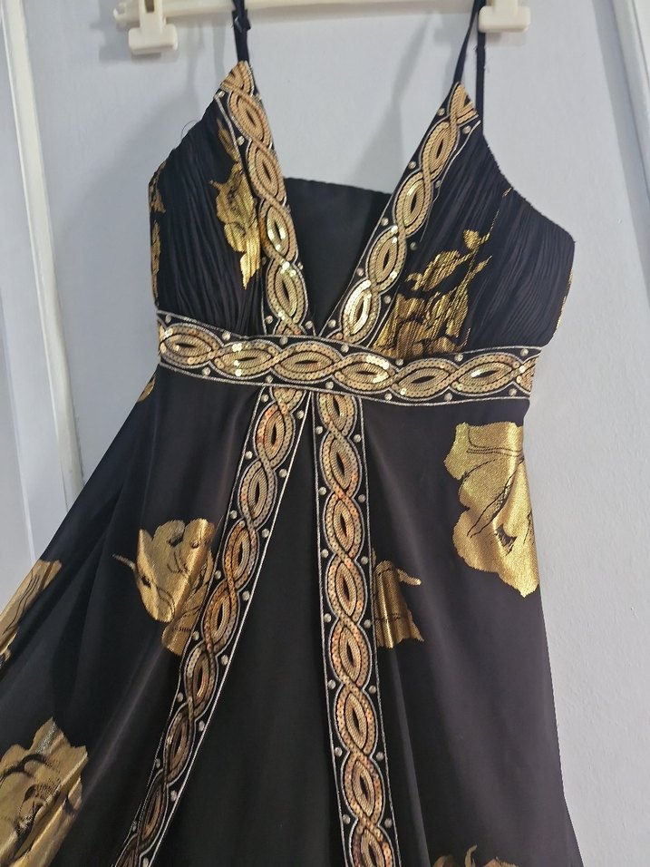 Nakışlı, Askılı, Uzun Bohem Elbise Sıfır 42 beden - Görsel 2