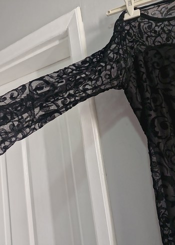 Uzun Kollu Siyah Dantelli sıfır 42 beden - Görsel 2