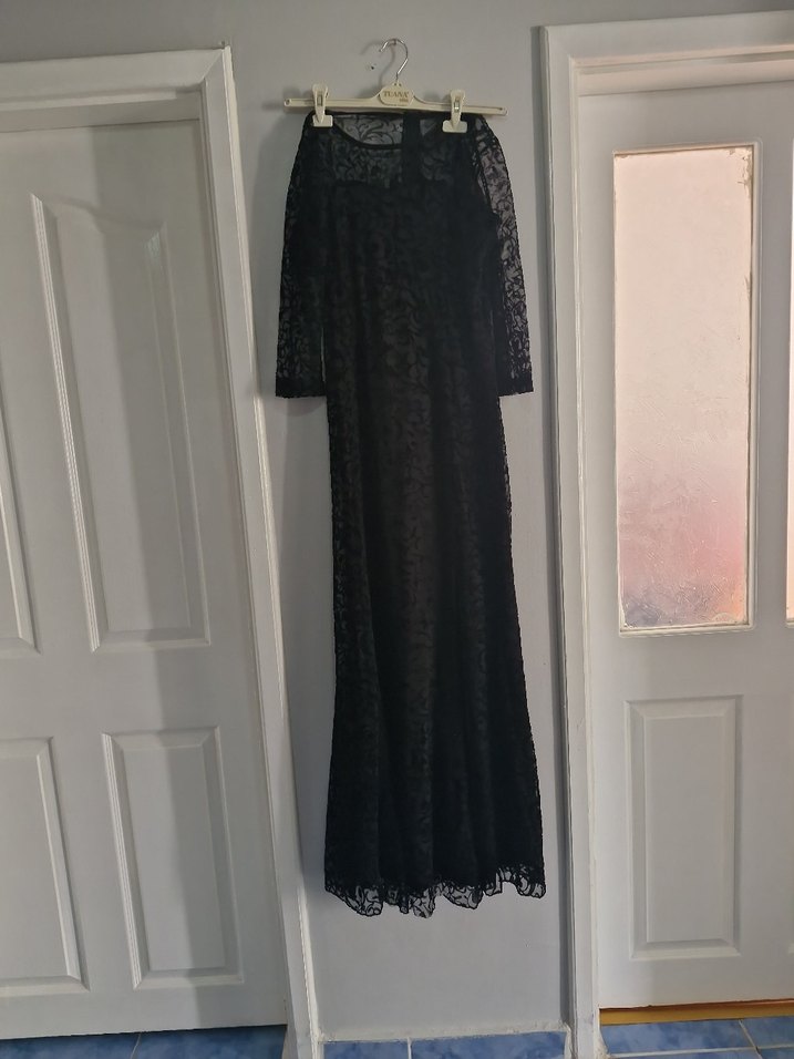 Uzun Kollu Siyah Dantelli sıfır 42 beden - Görsel 3