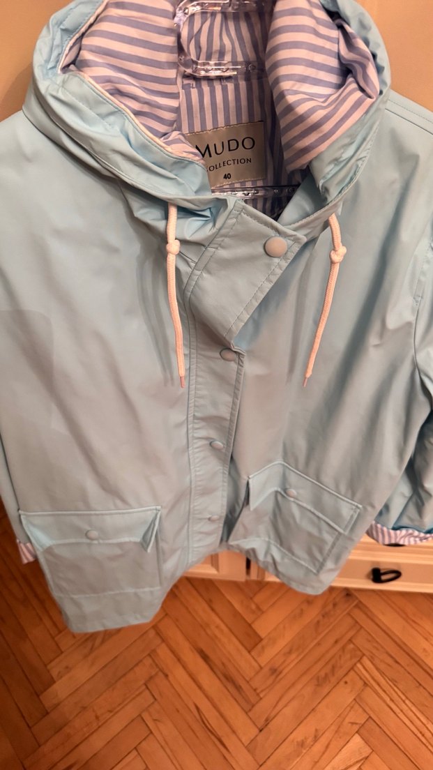 Bebek mavisi yağmurluk - Görsel 2