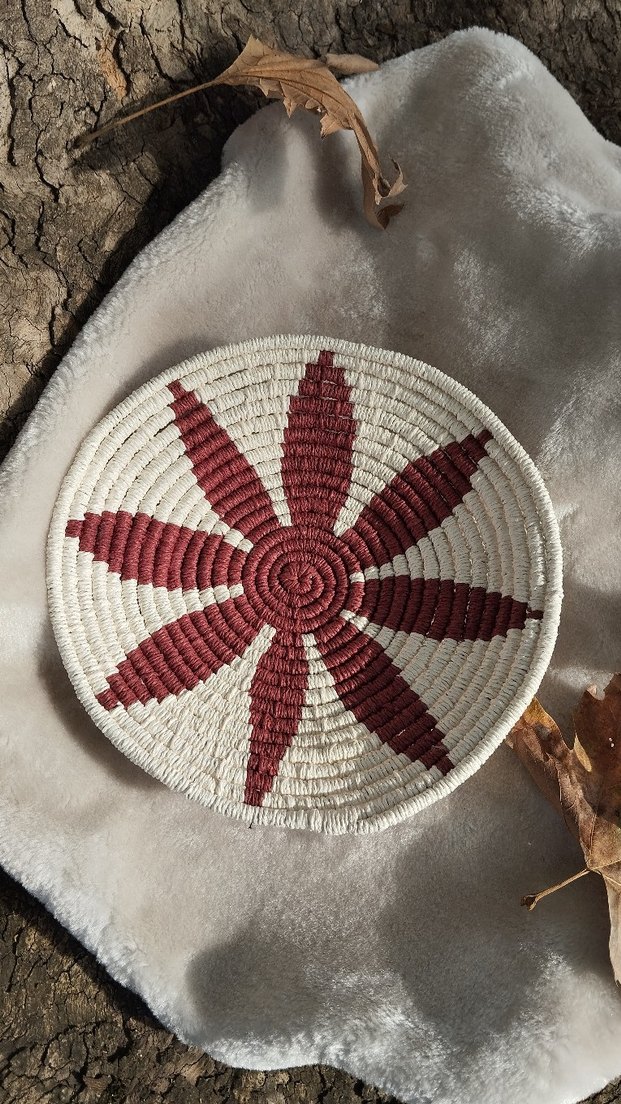 Afrikan Hasır Dekoratif Tabak - Görsel 2