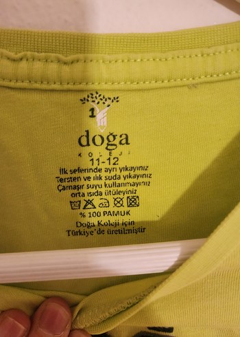 Doğa Koleji Açık Yeşil Uzun Kollu Unisex Tişört - Görsel 2