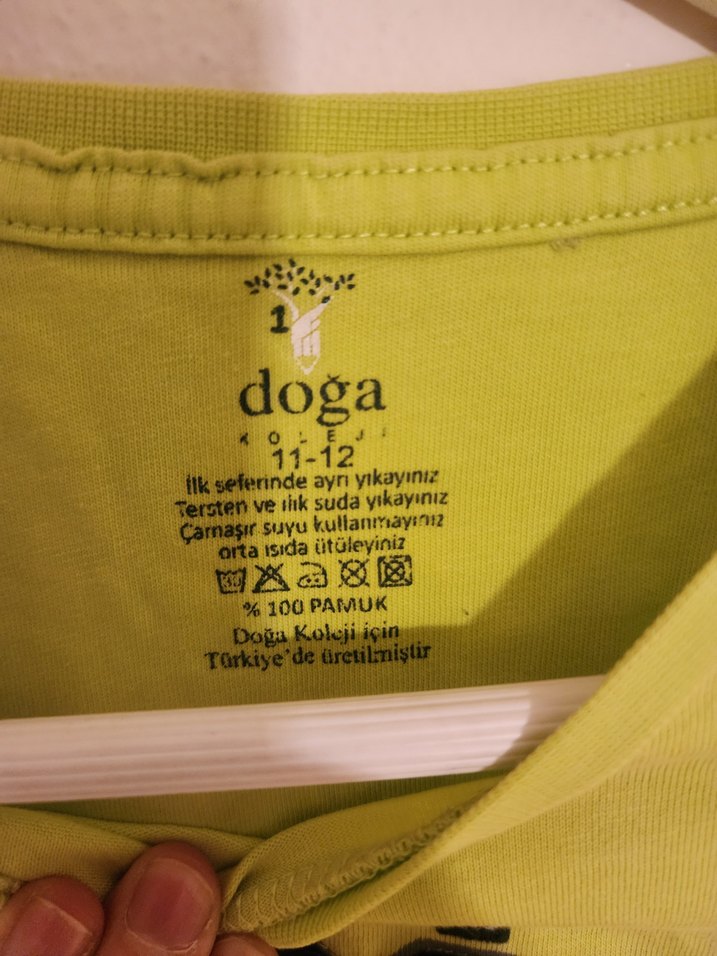 Doğa Koleji Açık Yeşil Uzun Kollu Unisex Tişört - Görsel 2