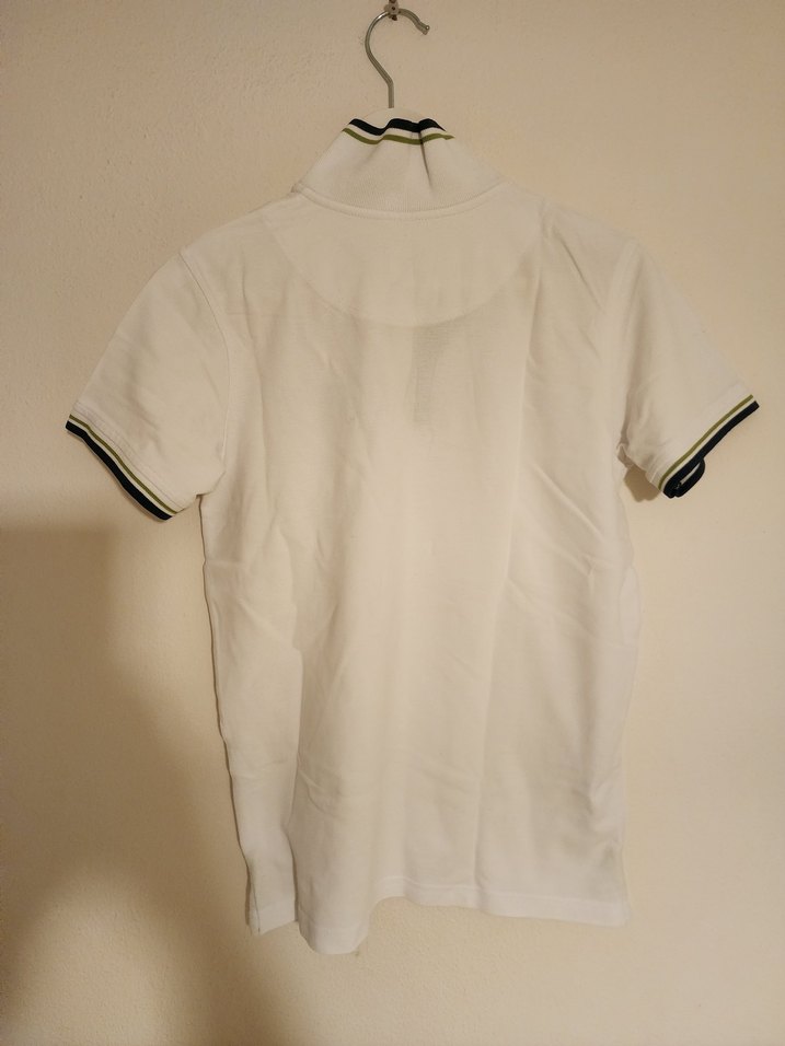 Doğa Koleji Beyaz Polo Yaka Unisex Tişört - Görsel 3