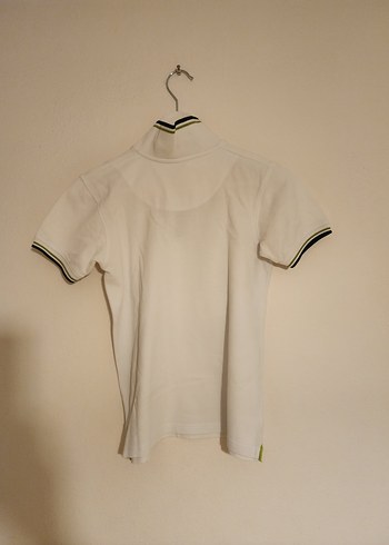 Doğa Koleji Beyaz Unisex Polo Yaka Tişört - Görsel 3