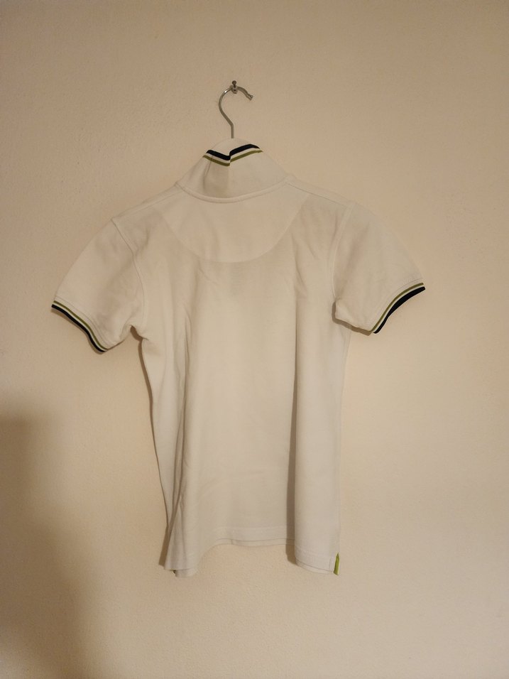 Doğa Koleji Beyaz Unisex Polo Yaka Tişört - Görsel 3