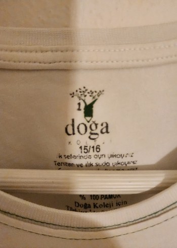Doğa Koleji Beyaz Baskılı Unisex Tişört - Görsel 2