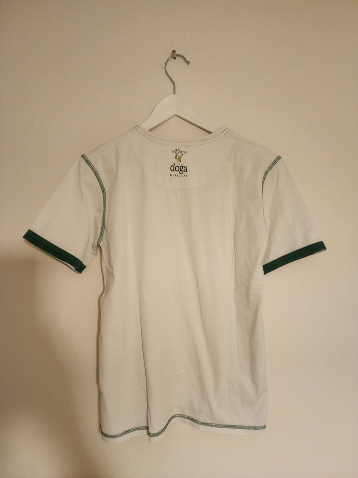 Doğa Koleji Beyaz Baskılı Unisex Tişört - Görsel 3