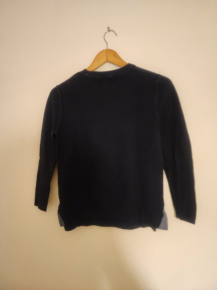 Zara Erkek Lacivert Uzun Kollu Sweatshirt - Görsel 4