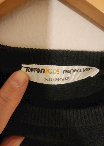 Erkek Çocuk Siyah, Baskılı Sweatshirt - Görsel 2