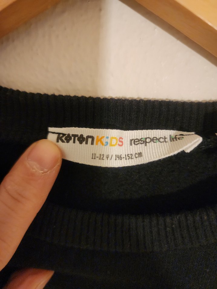 Erkek Çocuk Siyah, Baskılı Sweatshirt - Görsel 2