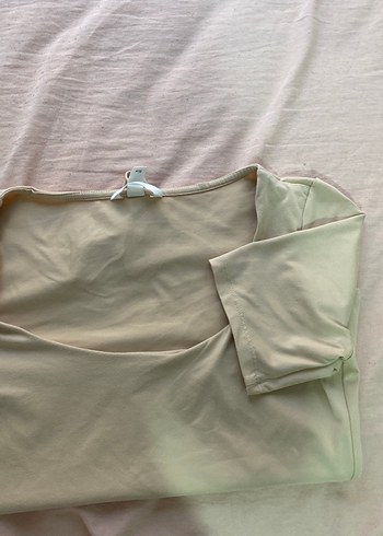 H&M Bej Kısa Kollu Kadın Body