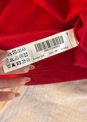 s Beden kırmızı Renk Kırmızı Uzun Kollu Sweatshirt