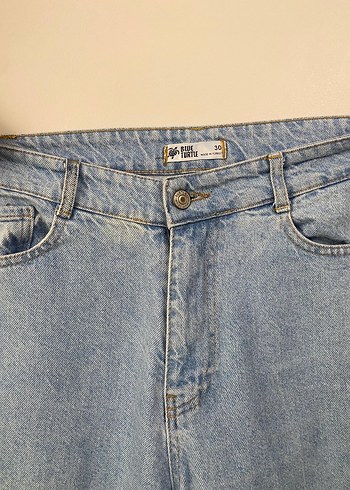 30 Beden mavi Renk Mavi Denim Boru Kadın Jean