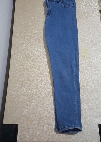 Kadın Mavi Denim Normal Boy Elastik Jean