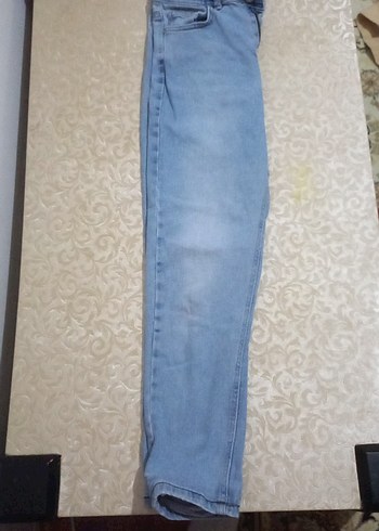Kadın Mavi Rahat Kesim Midi Kot Pantolon