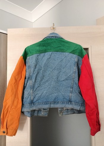 Diğer Renkli Düğmeli Kadın Denim Ceket