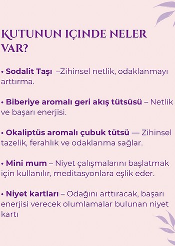 Başarı ve Odaklanma İçin Şifa Kiti